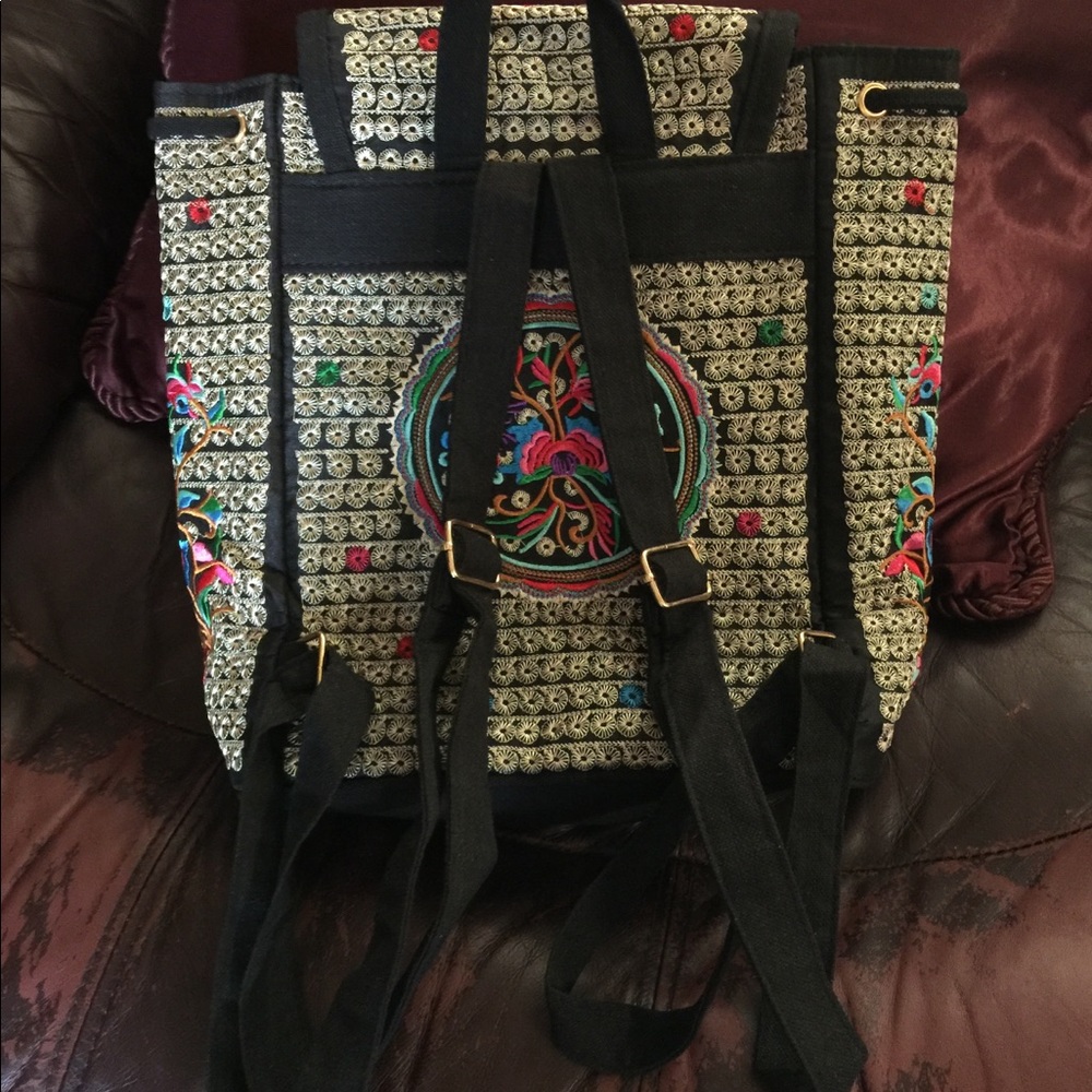 Embroidered Large Backpack